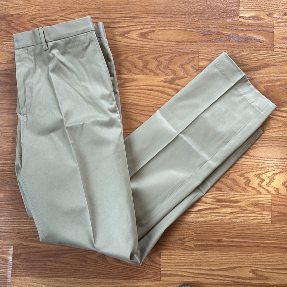 NWT Lands' End Traditional Fit Comfort Waist Chino Pants in Khaki Size 35 - Picture 8 of 10